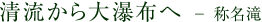 清流から大瀑布へ－称名滝