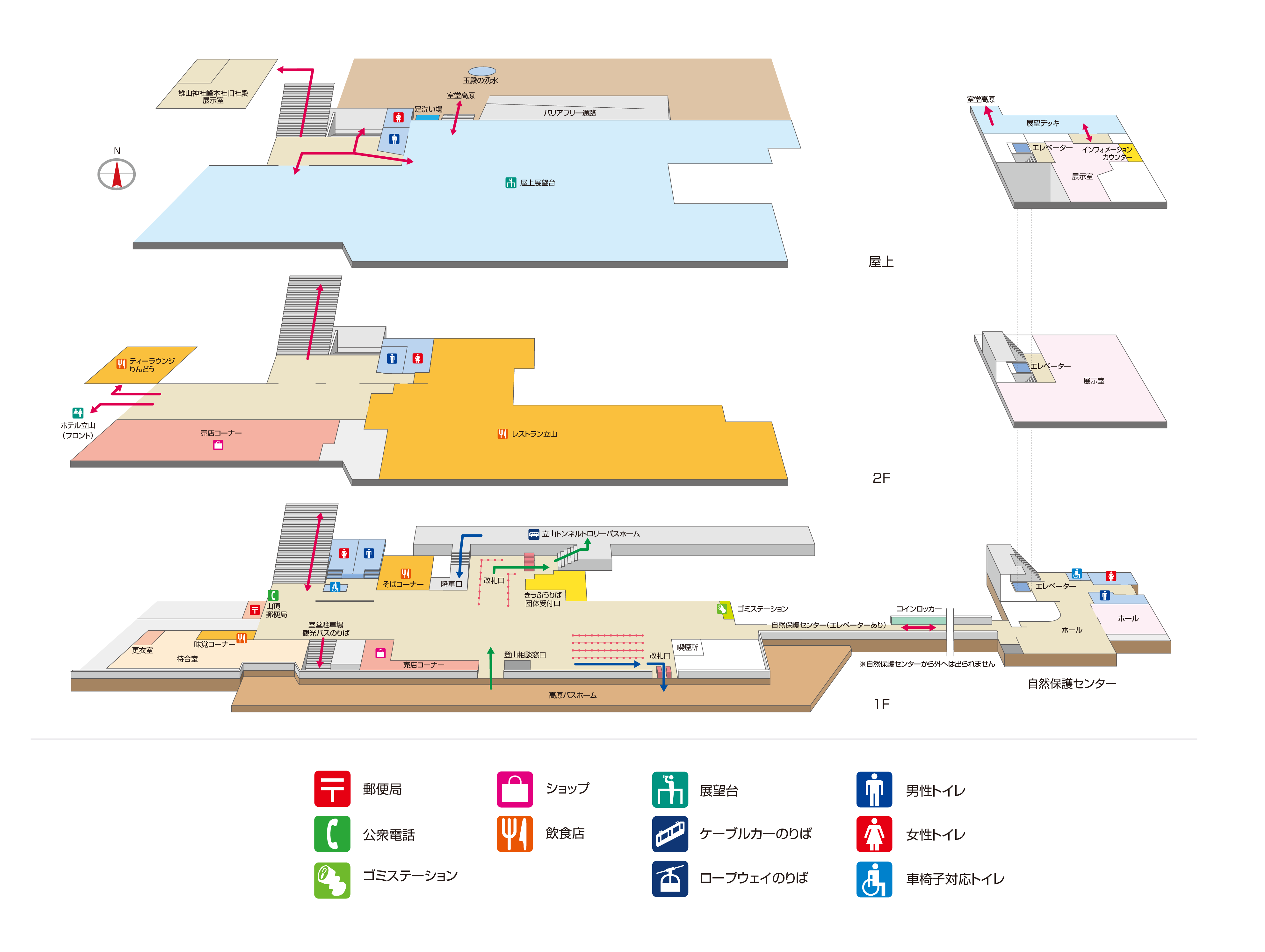 室堂ターミナル案内図