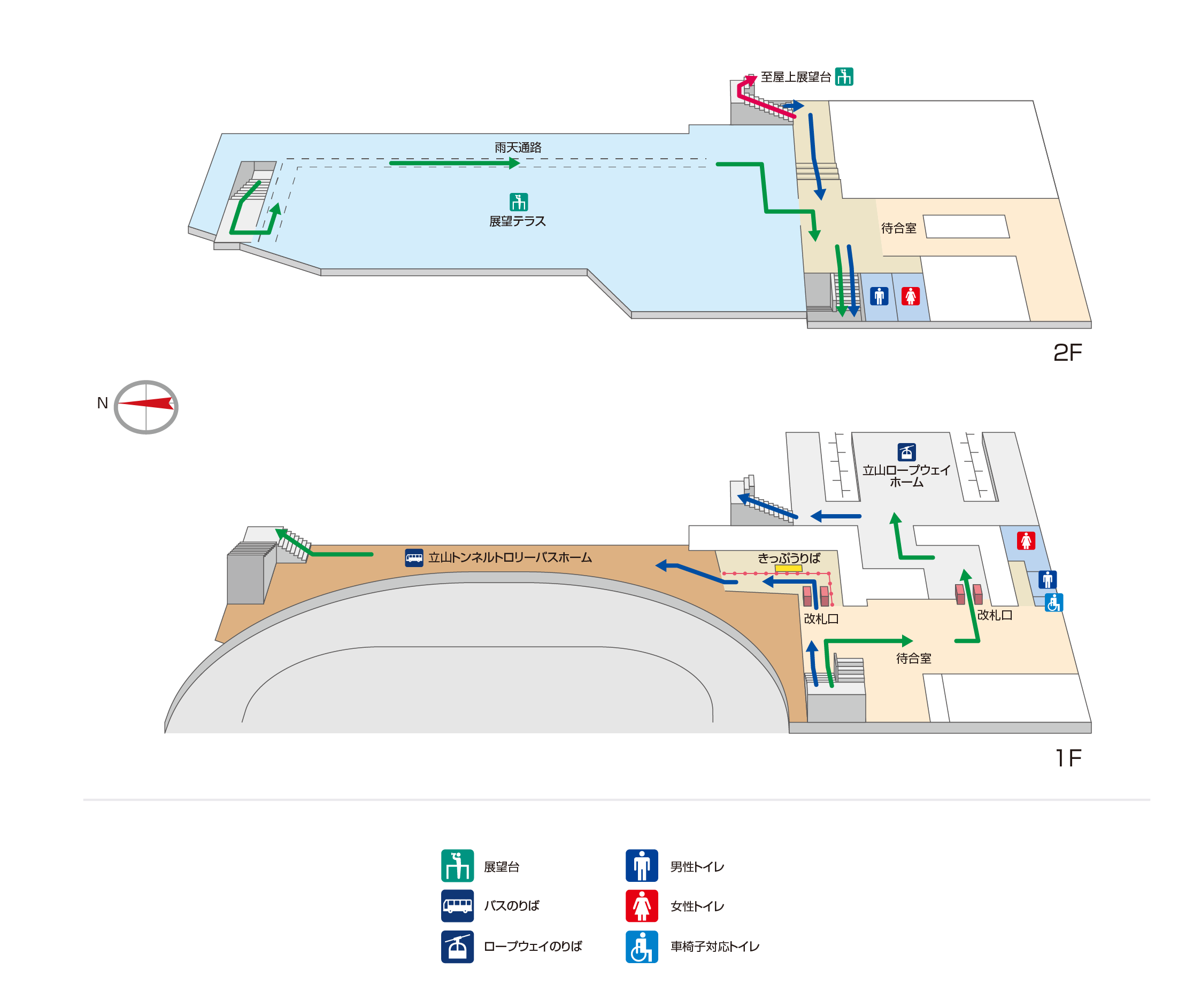 大観峰案内図